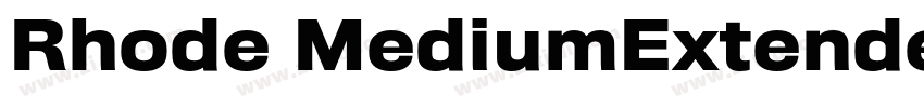 Rhode MediumExtended字体转换